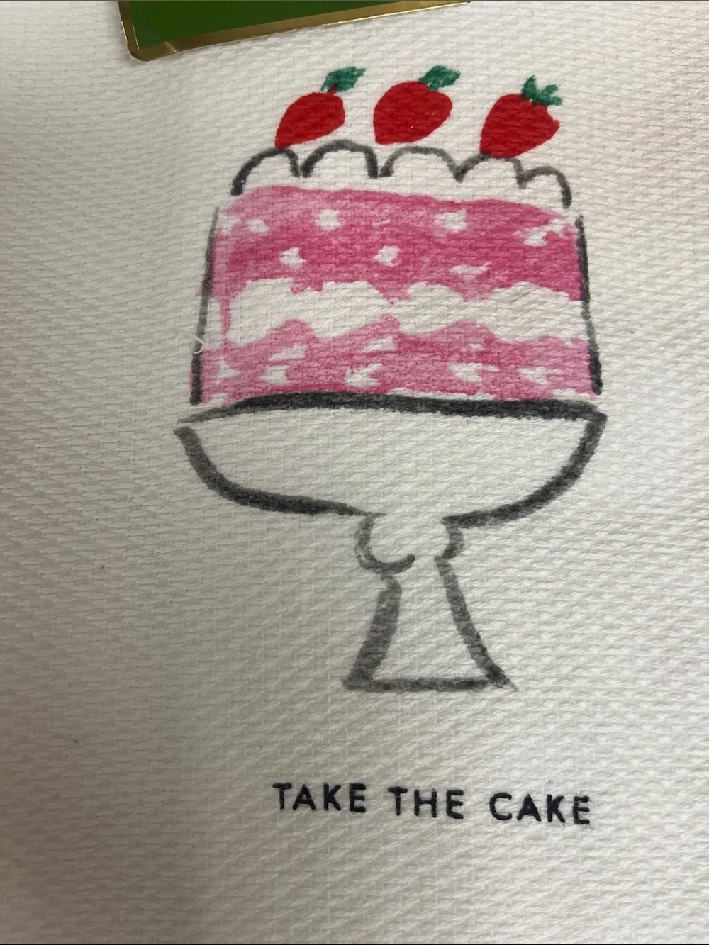 kate spade set of 2 White Tea Towels - Take The Cake